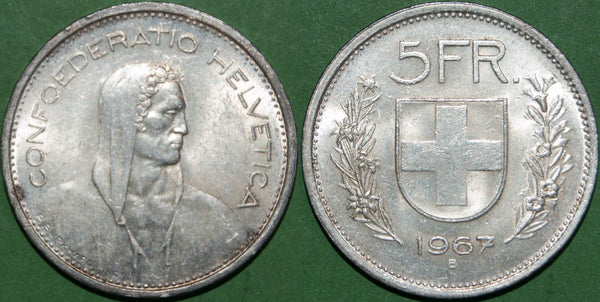 Switzerland 1967B Five Francs