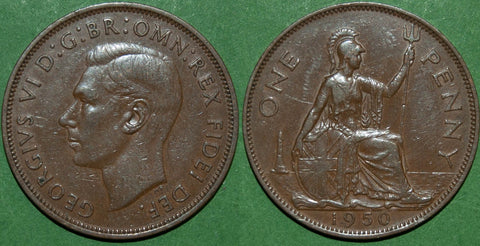George the Sixth 1950 second issue penny