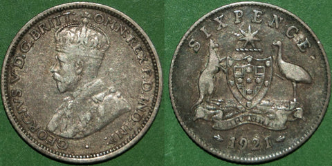 Australia 1921 Sixpence