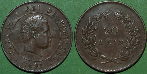 Portugal 1891 Twenty Reis