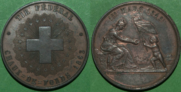 Chaux de Fonds 1863 Shooting Medal
