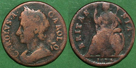 Image of a 1675 farthing coin