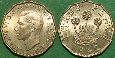 George the Sixth brass threepence