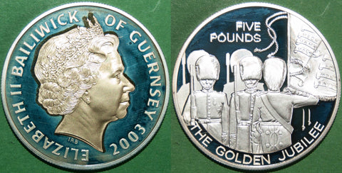 Guernsey 2003 Five Pounds, Silver Proof