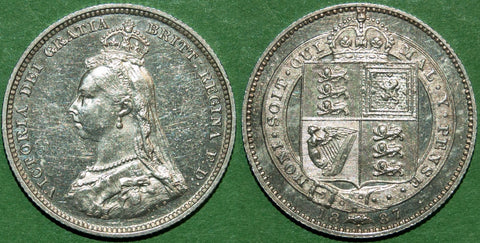 1887 Jubilee Head Shilling