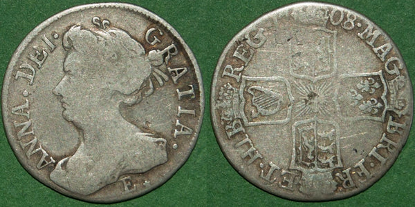 Anne 1708E* Sixpence