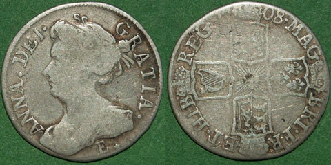 Anne 1708E* Sixpence