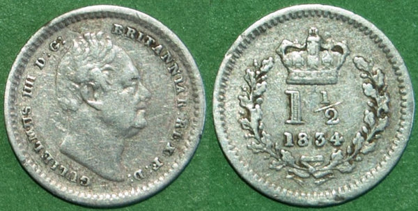 1834 Threehalfpence