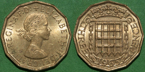 Elizabeth the Second brass threepence