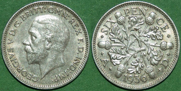 1936 Sixpence