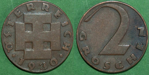 Austria 1930 Two Groschen