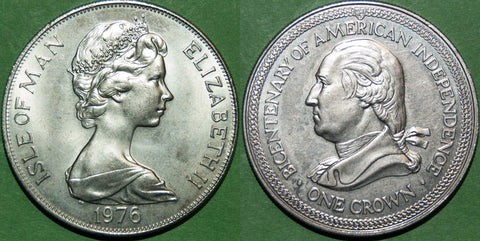 Isle of Man 1976 Crown, US Bicentennial