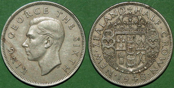 New Zealand 1948 Halfcrown