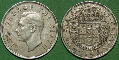 New Zealand 1948 Halfcrown