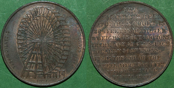 1897 Earls Court Gigantic Wheel Medallion