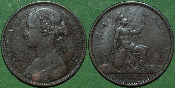 1864 Penny, Crosslet 4