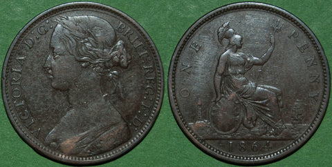 1864 Penny, Crosslet 4
