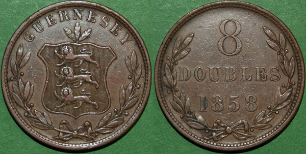 Guernsey 1858 Eight Doubles