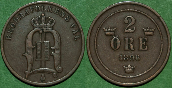 Sweden 1896 Two Ore
