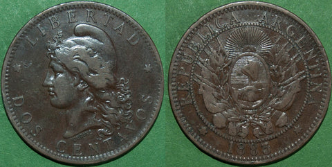 Argentina 1883 Two Centavos