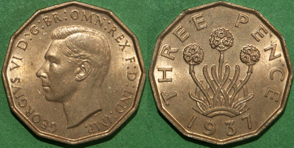 George the Sixth brass threepence