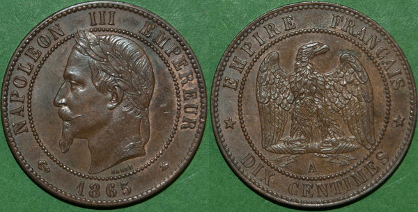 France 1865A Ten Centimes