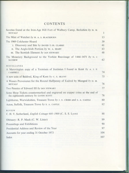 British numismatic Journal vol.44 1974