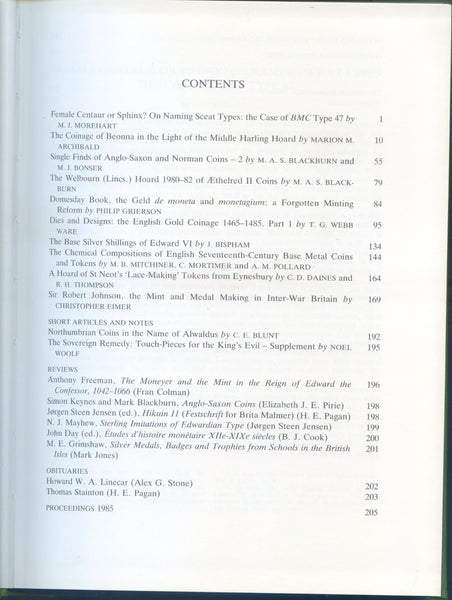 British Numismatic Journal vol.55 1985