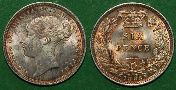 1883 Sixpence, Small Reverse Legend