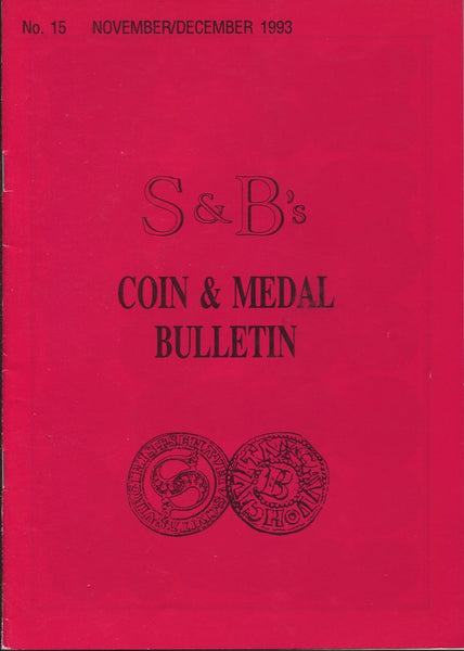 S&B's Coin and Medal bulletin fixed price list 15 for November-December 1993