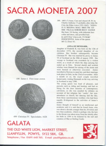 Galata Coins Sacra Moneta 2007 FPL