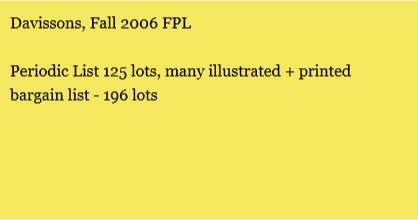 Davissons, Fall 2006 FPL