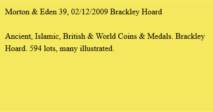 Morton & Eden 39, 02/12/2009 Brackley Hoard