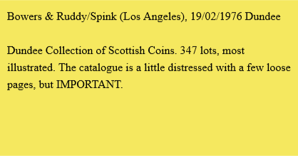 Bowers & Ruddy/Spink (Los Angeles), 19/02/1976 Dundee