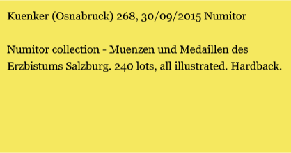 Kuenker (Osnabruck) 268, 30/09/2015 Numitor