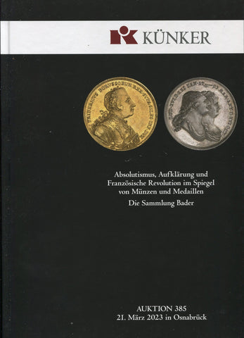 Kunker sale 385, 21st March 2023, Bader Collection