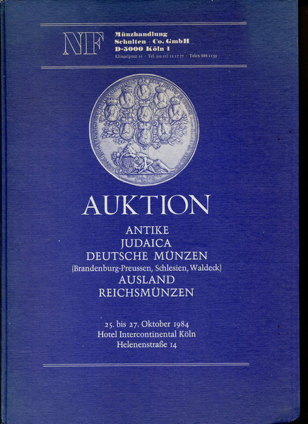 Schulten (Koln) 25-27/10/1984, Ancient, Jewish, German & Foreign Coins