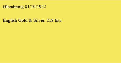 Glendining 01/10/1952