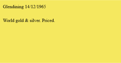 Glendining 14/12/1965