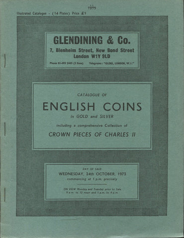 Glendining 24th October 1973, English Coins incl. Charles II Crowns