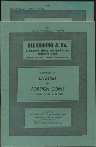 Glendining 21st November 1973, English & Foreign Coins (Illustrated & Priced)