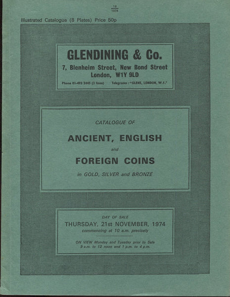 Glendining 21st November 1974, Ancient, English & Foreign Coins