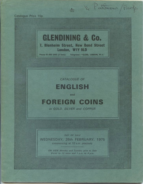 Glendining 26th February 1975, English & Foreign Coins