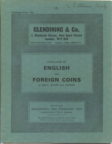 Glendining 26th February 1975, English & Foreign Coins