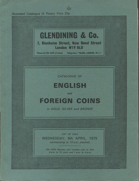 Glendining 9th April 1975, English & Foreign Coins