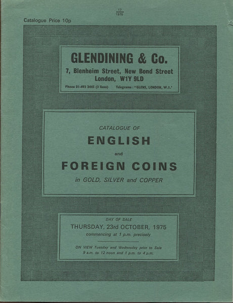 Glendining 23rd October 1975, English & Foreign Coins