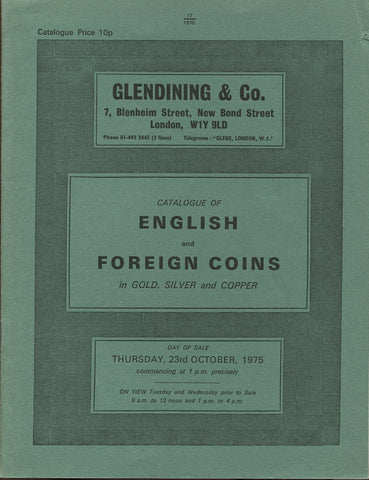 Glendining 23rd October 1975, English & Foreign Coins