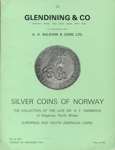 Glendining 4th November 1975, Harwood Silver Coins of Norway