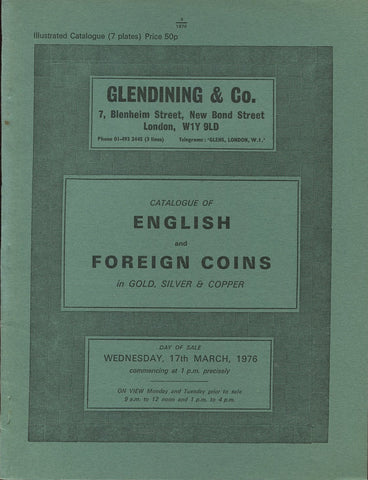 Glendining 17th March 1976, English & Foreign Coins
