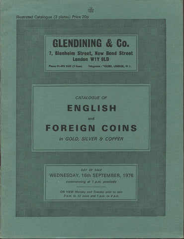 Glendining 15th September 1976, English & Foreign Coins